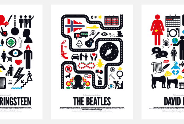 Pictogram rock posters